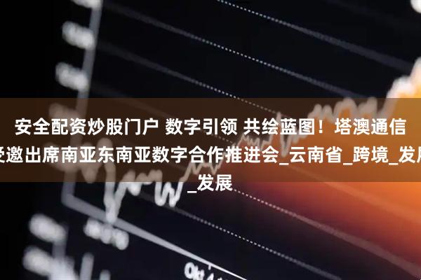 安全配资炒股门户 数字引领 共绘蓝图！塔澳通信受邀出席南亚东南亚数字合作推进会_云南省_跨境_发展